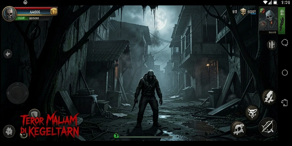 Gameplay menyeramkan dari AA666 dengan suasana mencekam.