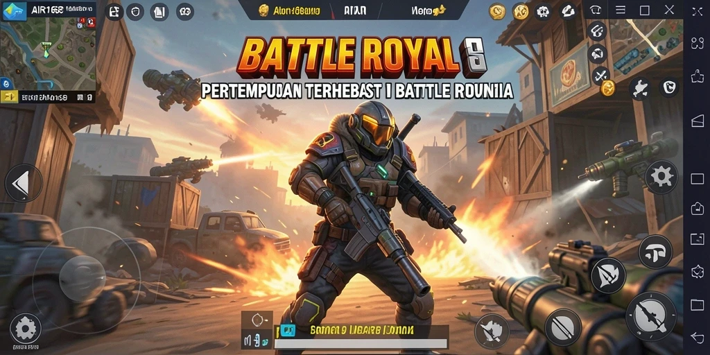 Gameplay seru dan mendebarkan di arena Battle Royale AIR168.