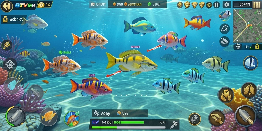 Tampilan screenshot utama BTV168 menampilkan aksi seru permainan Tembak Ikan.
