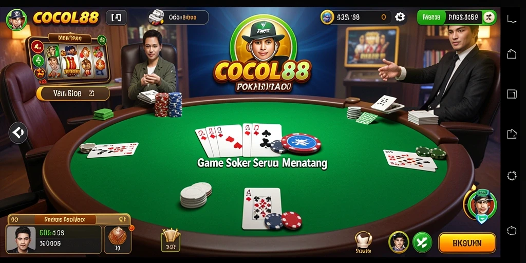 Tampilan gameplay seru poker di COCOL88.