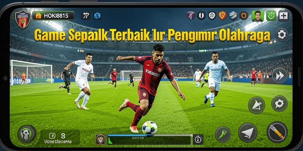 Tampilan gameplay HOKI8815 yang mendebarkan di lapangan sepak bola.