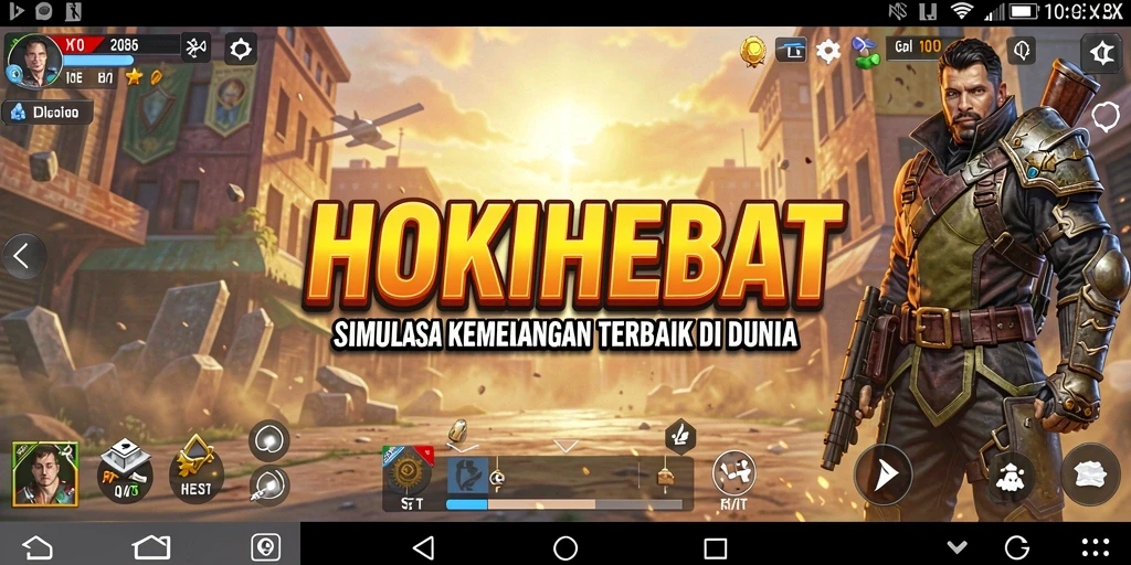Tampilan gameplay HOKIHEBAT dengan grafis menarik dan tantangan seru.