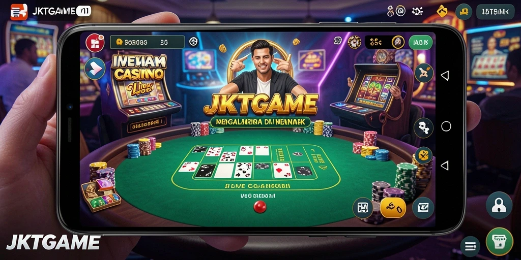 Tampilan gameplay Live Casino yang menarik di JKTGAME.
