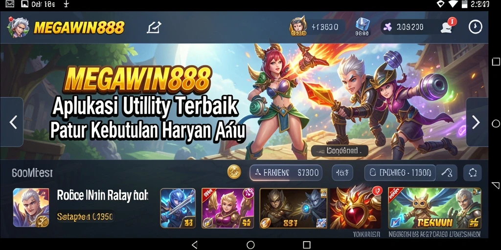 Tampilan menarik dari MEGAWIN888 yang mempermudah penggunaan utility.