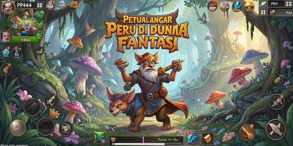 Tampilan gameplay PP444 dengan grafis menakjubkan di dunia petualangan.