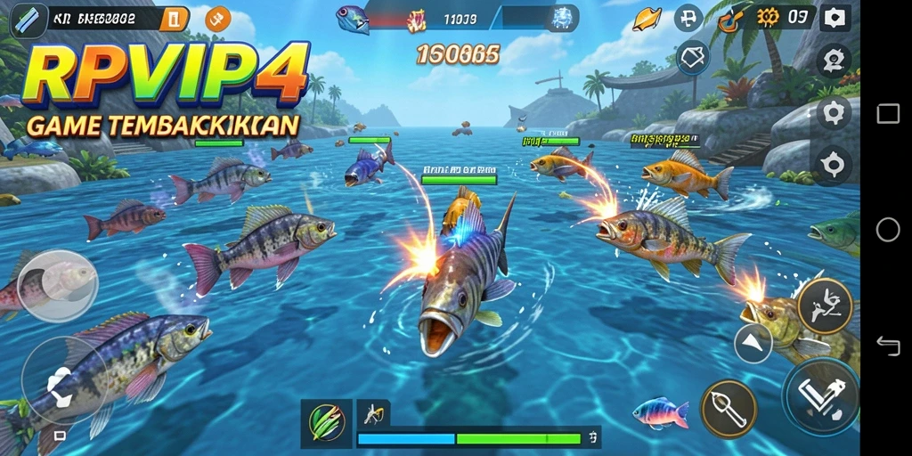Screenshot RPVIP4 dengan aksi Tembak Ikan yang seru.