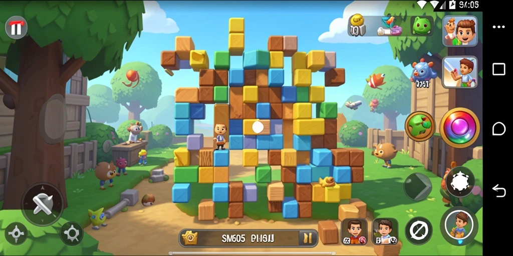 Tampilan gameplay SM605 yang seru dan menantang dalam memainkan puzzle.