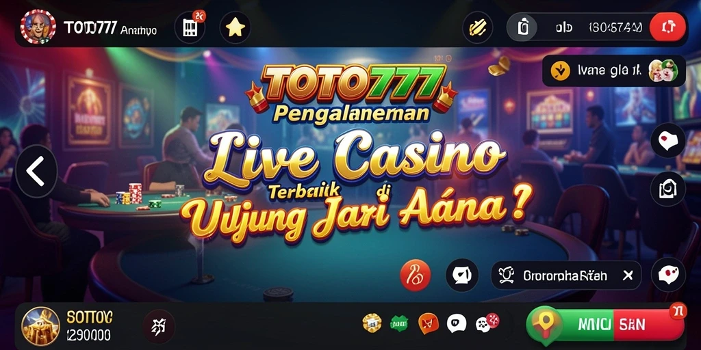 Screenshot gameplay TOTO777 menampilkan dealer langsung dalam aksi.