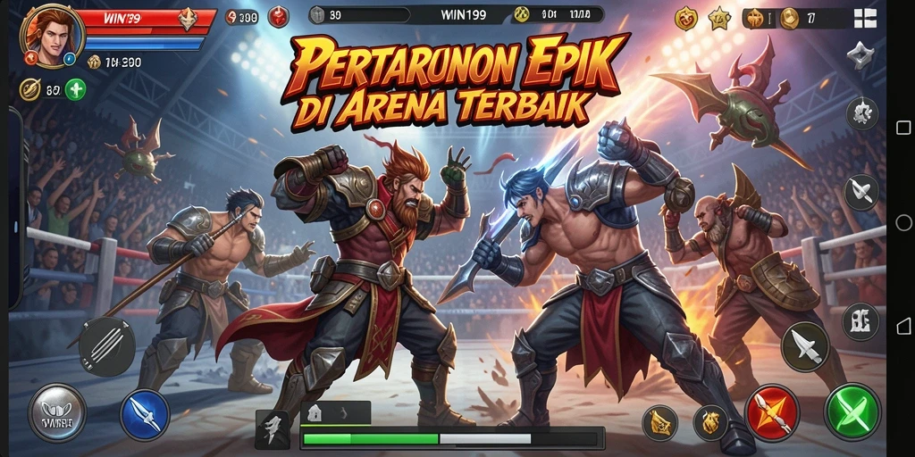 Tampilan action seru dalam gameplay Fighting WIN199.