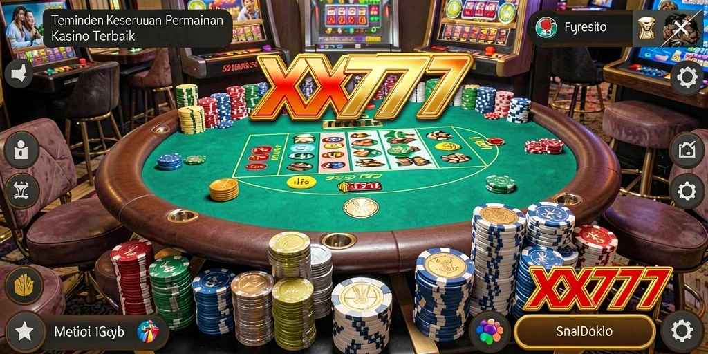 Tampilan gameplay menarik dari XXX777 dengan fitur Kasino yang mengesankan.